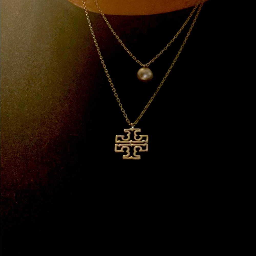 Tory Burch silver necklace